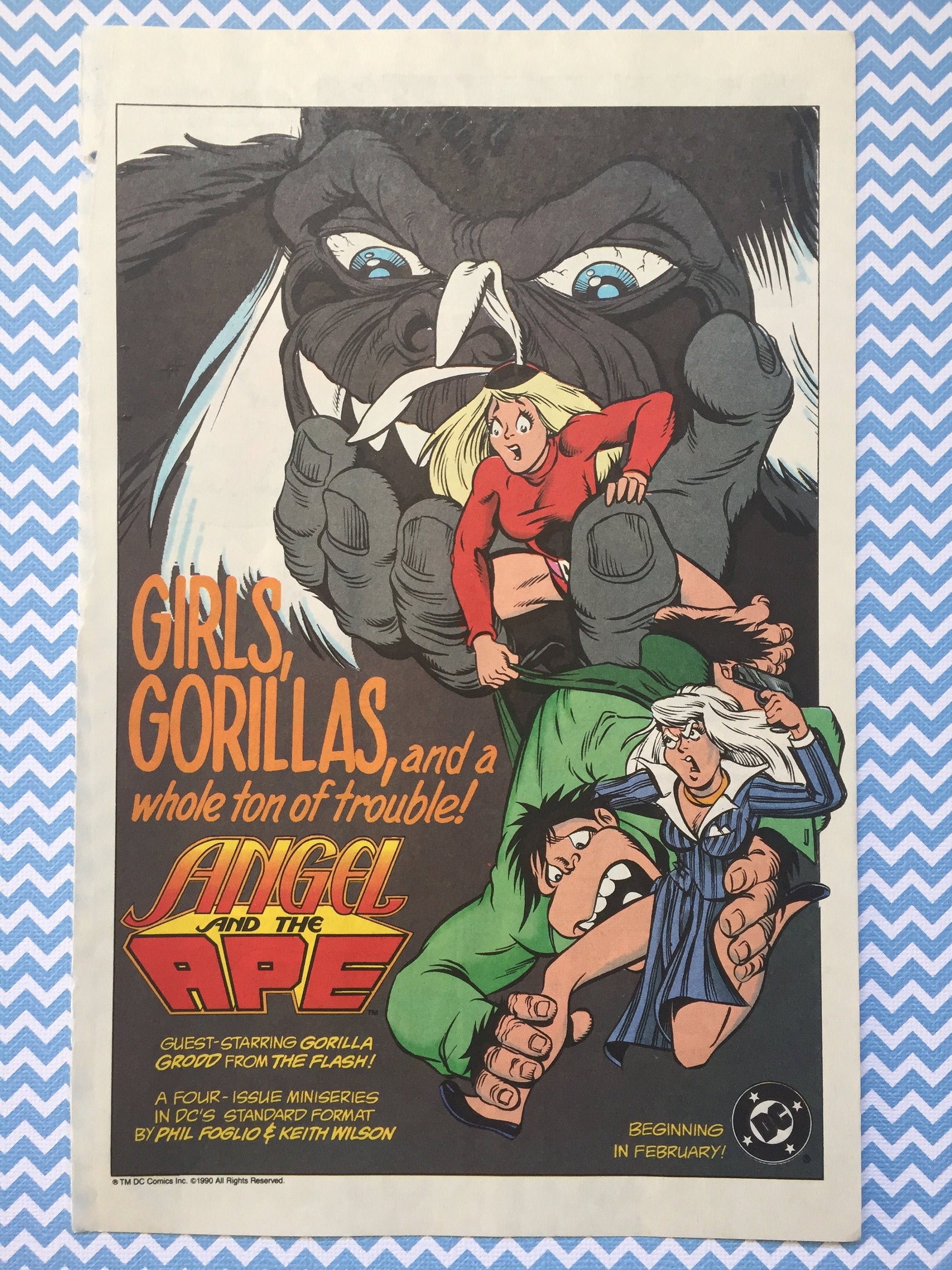 1990 Angel and the Ape DC Comics vintage advertisement print Etsy