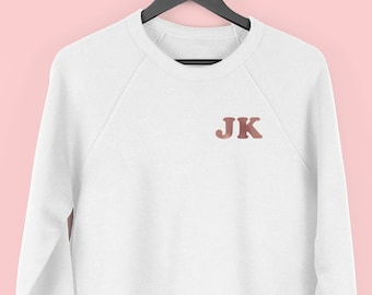 Monogram Sweatshirt, Monogrammed Sweater, Personalised Gift For Her, Custom Sweatshirt with Initials, By Mr Porkys™