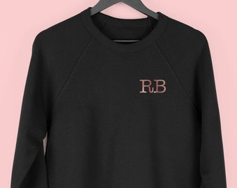 Monogram Sweatshirt, Monogrammed Sweater, Personalised Gift For Her, Custom Sweatshirt with Initials, By Mr Porkys™