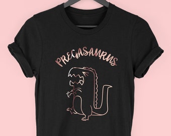 Camicia gravidanza Pregasaurus, T-shirt incinta divertente Pregasaurus Rex, di Mr Porkys™