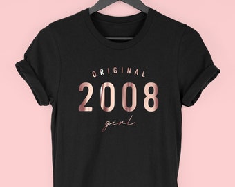 16.Geburtstag Shirt für Mädchen in 2024, Geschenk des Bonbons 16, Original 2008 Mädchen T-Shirt, Geschenk zum sechzehnten Geburtstag, von Mr Porkys ™