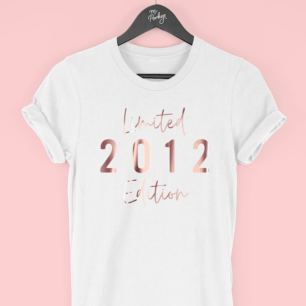 12th Birthday Girl Shirt for 2024, 12th Birthday TShirt, 12th Birthday Gifts, 12th Birthday Limited Edition 2012 Script, By Mr Porkys™