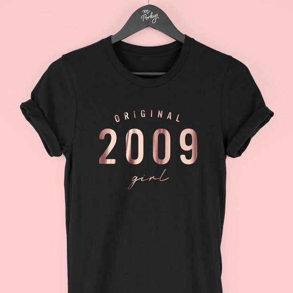 15. Geburtstag Mädchen Shirt für 2024, T Shirt zum 15. Geburtstag, Original 2009 Mädchen T-Shirt, fünfzehnter Geburtstagsgeschenk, von Mr Porkys ™