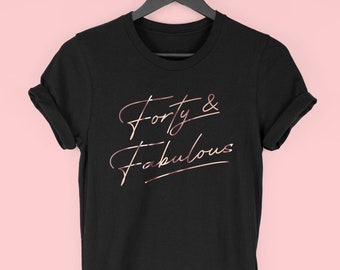 40. Geburtstagsgeschenk für Frauen, Vierzig und Fabelhaftes T-Shirt, 40. Geburtstags-T-Shirt für Frauen, 1984 T-Shirt für sie, von Mr Porkys ™