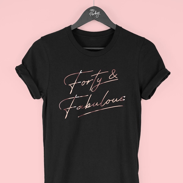 40th Birthday Gift for Women, Forty and Fabulous T Shirt, 40th Birthday T-Shirt for Women, 1984 T-Shirt for her, By Mr Porkys™