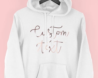 Custom Hoodie, Personalised Hooded Sweatshirt, Bespoke Hoodie, Custom Text Hoodie, By Mr Porkys™