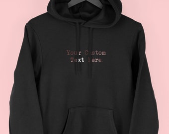 Custom Hoodie, Personalised Hooded Sweatshirt, Bespoke Hoodie, Custom Text Hoodie, By Mr Porkys™