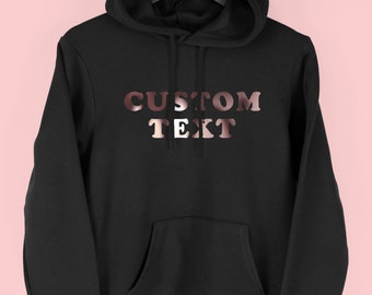 Custom Hoodie, Personalised Hooded Sweatshirt, Bespoke Hoodie, Custom Text Hoodie, By Mr Porkys™