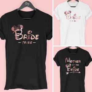 Disney Bride Squad, Hen Party Shirts, Bride & Bridesmaid Disney Hen Do T Shirts, Bachelorette Party by Mr Porkys™