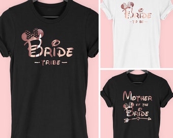 Disney Bride Squad, Hen Party Shirts, Bride & Bridesmaid Disney Hen Do T Shirts, Bachelorette Party by Mr Porkys™