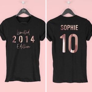 10th Birthday Girl Shirt for 2024, 10th Birthday TShirt, 10th Birthday Gifts, 13th Birthday Limited Edition 2014 Script, By Mr Porkys™