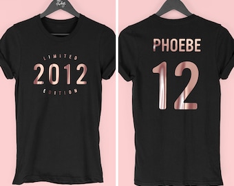 12th Birthday Girl Shirt for 2024, T Shirt for 12th Birthday, Limited Edition 2012 T-Shirt, Twelfth Birthday Gift, By Mr Porkys™