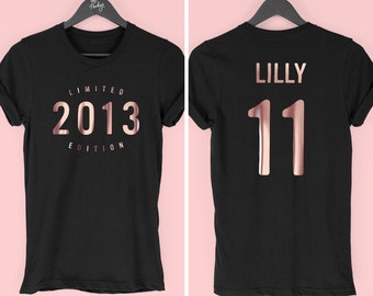 11th Birthday Girl Shirt, T Shirt for 11th Birthday, Limited Edition 2013 T-Shirt, Eleventh Birthday Gift, By Mr Porkys™