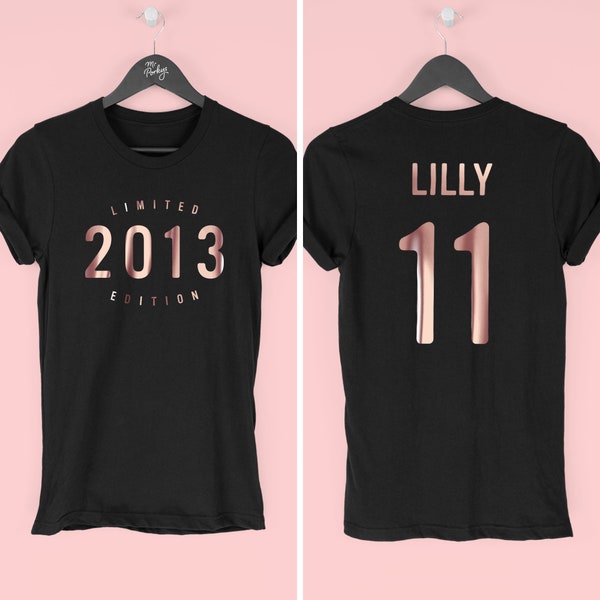 Chemise fille 11e anniversaire, T-shirt pour 11e anniversaire, T-shirt édition limitée 2013, Cadeau de onzième anniversaire, par M. Porkys™