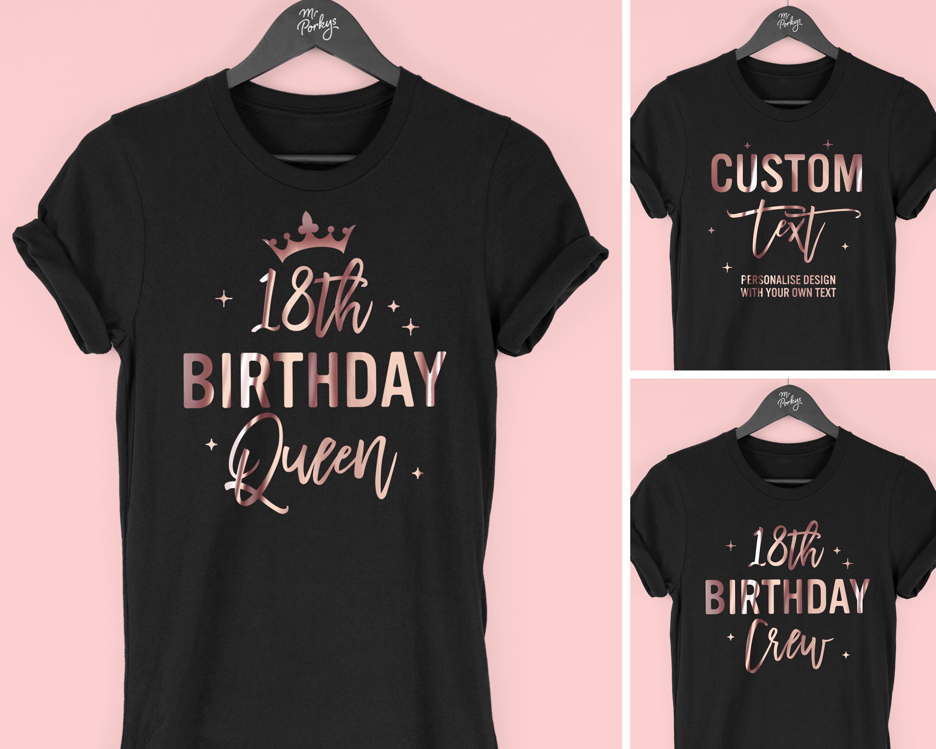 18th Birthday Queen Shirts 18th Birthday Squad Tshirts 18th Birthday Party T shirts T Shirts for 18th Party 18th Birthday Girl T Shirts Etsy