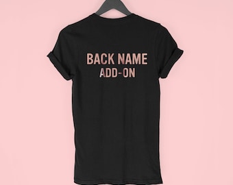 Back Name Print Add-on (x1 per shirt)