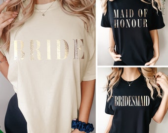 Hen Party Shirts, Bachelorette Party Tshirts, Bride T shirt, Bridesmaid Shirt, Maid of Honour T-Shirts, Wedding Role Tops by Mr Porkys™