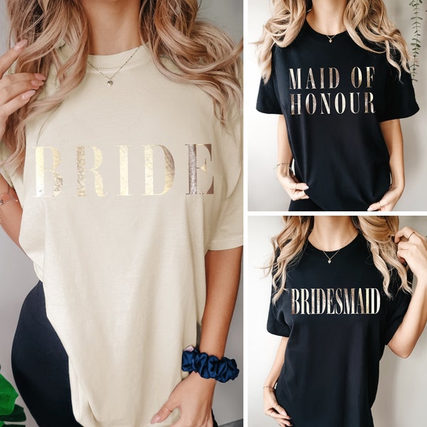 Hen Party Shirts, Bachelorette Party Tshirts, Bride T shirt, Bridesmaid Shirt, Maid of Honour T-Shirts, Wedding Role Tops by Mr Porkys™