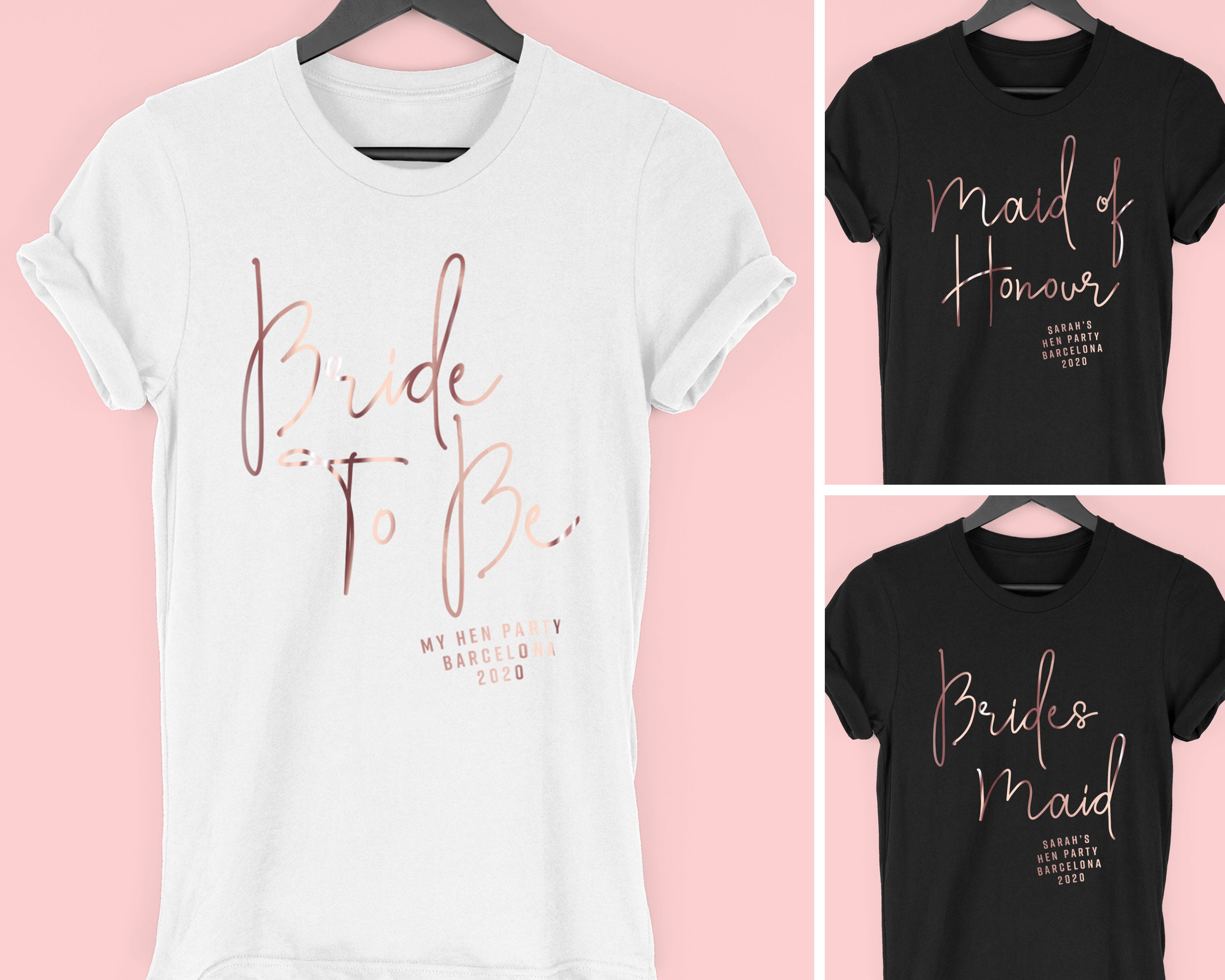 Rose Gold Bride to Be Hen Party T 