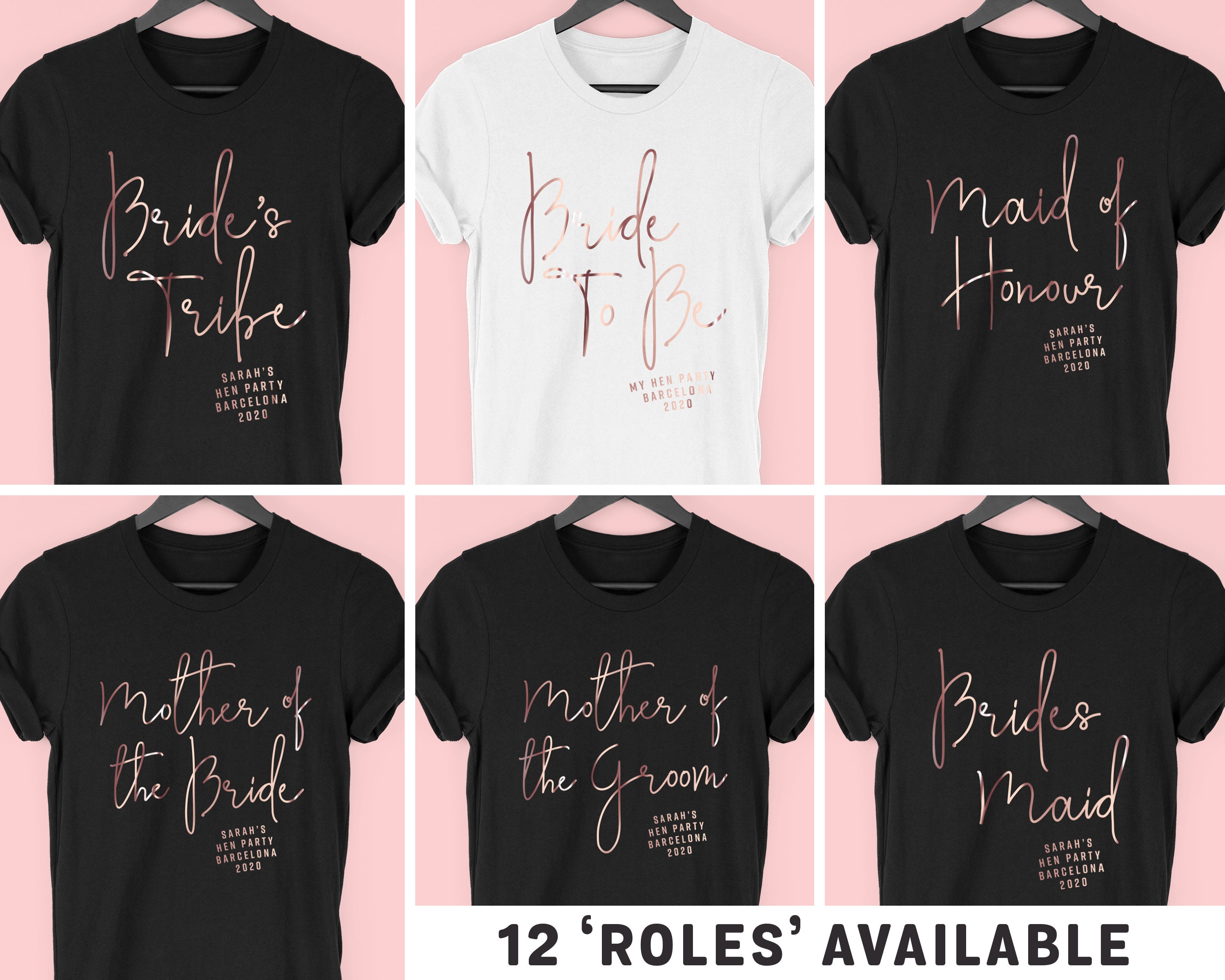 Rose Gold Bride Tribe Hen Party T 