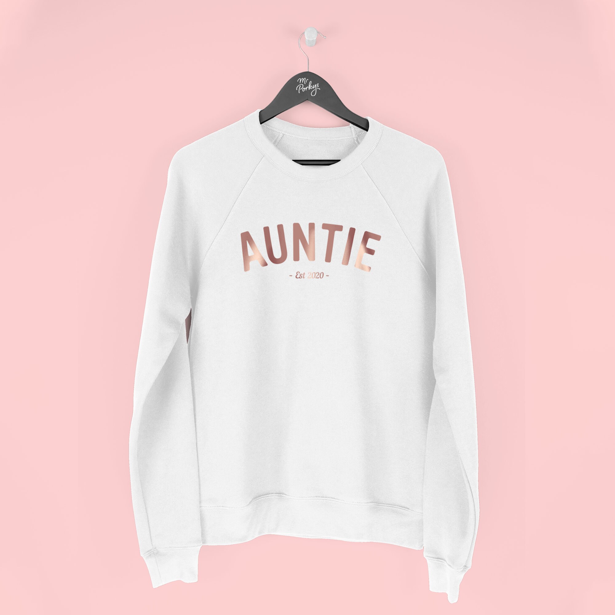 Auntie Est Sweatshirt Aunt Est Custom Year Jumper New Aunt | Etsy Canada