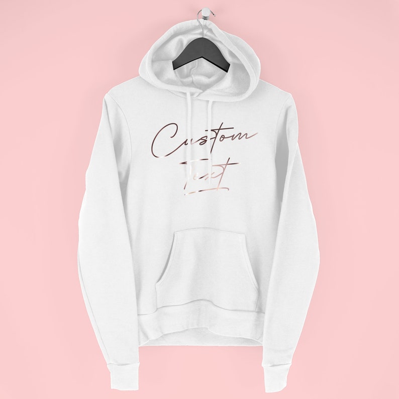 Custom Hoodie, Personalised Hooded Sweatshirt, Bespoke Hoodie, Custom Text Hoodie, By Mr Porkys™ zdjęcie 4