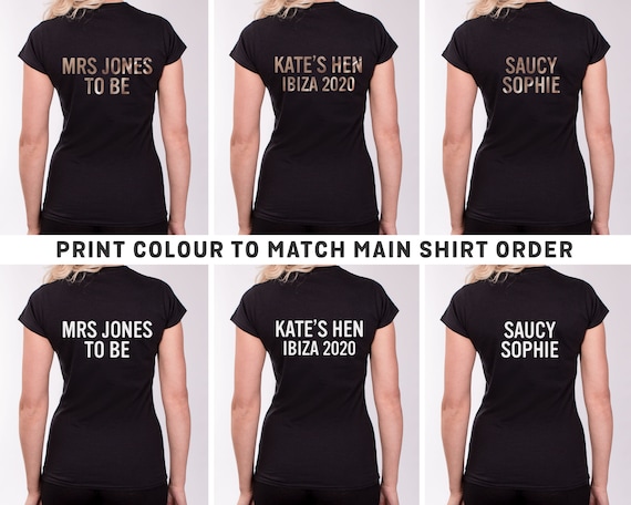 Impresion de nombre en la parte posterior x1 por camiseta