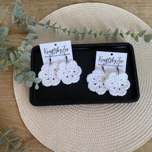 Crochet Flower Earrings