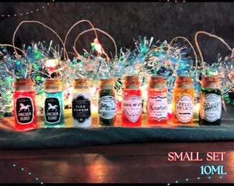 Mini Baum - HP Fandom Zaubertränke, magische Weihnachtsanhänger!  Perfekte Dekoration für kleinere Bäume!  Volles Set ist günstiger!