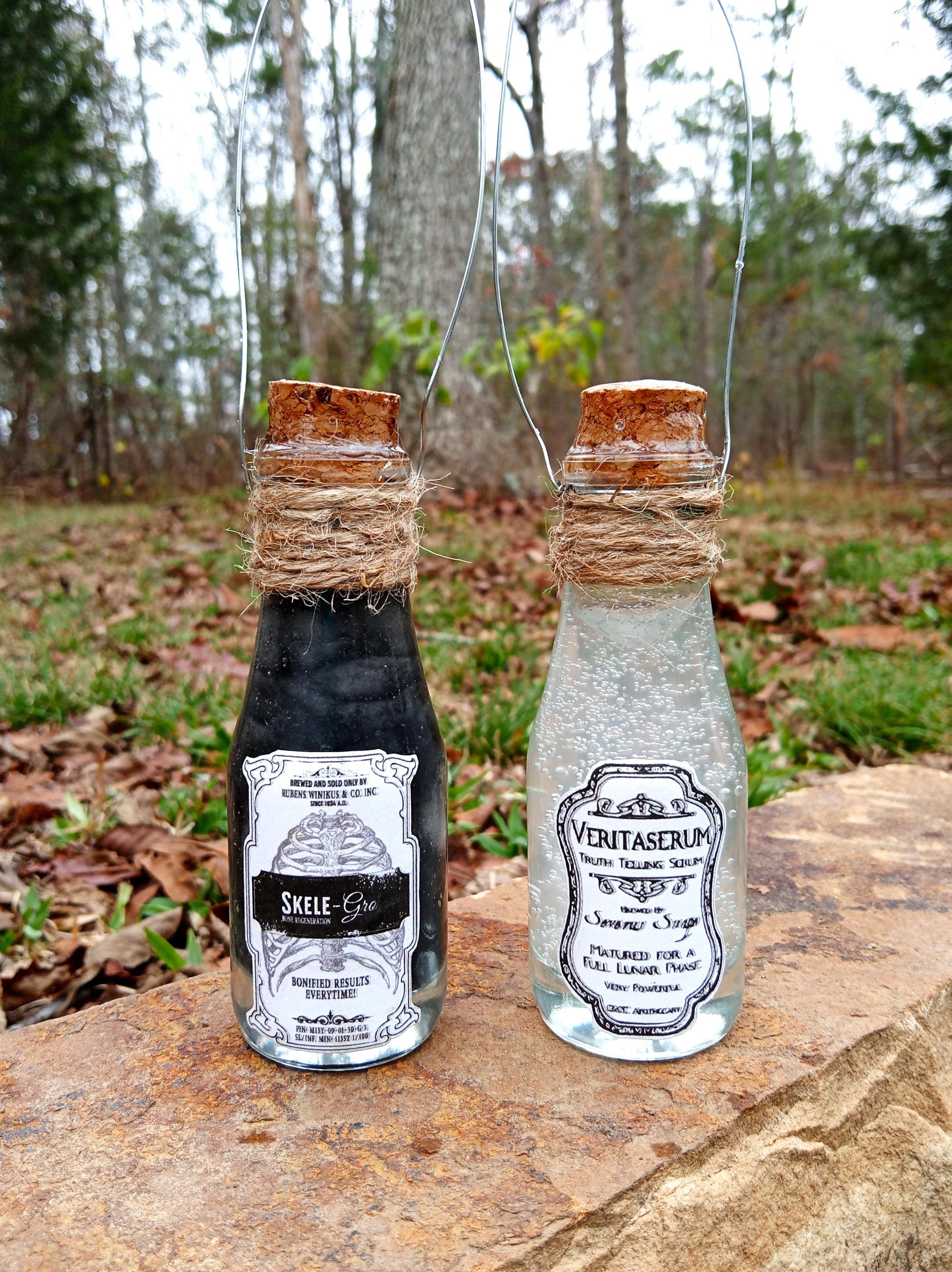 HP fandom wizarding potions, magical Christmas Skele-gro and  Veritaserum Perfect holiday decor to add a little magic to any home