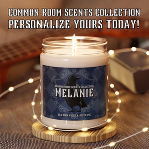 Personalized HP Fandom common room scented House candles.  Personalize your home with a magical container candle. Perfect gift idea 9 Scents