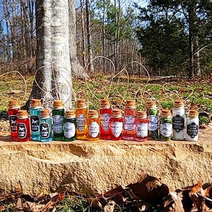 HP fandom wizarding potions, magical Christmas Ornaments - varying sizes/sets available!  Full Sets always come discounted!