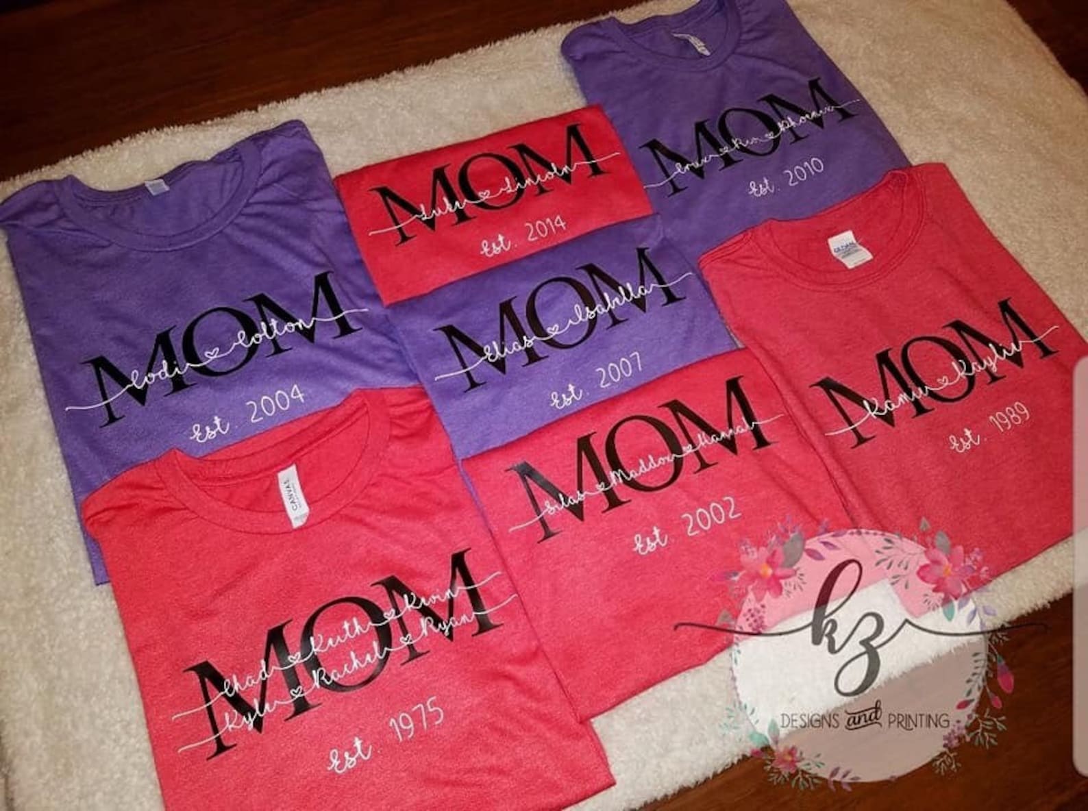 Mom Shirt Kids Names Mom Shirt with Kids Names Custom Etsy