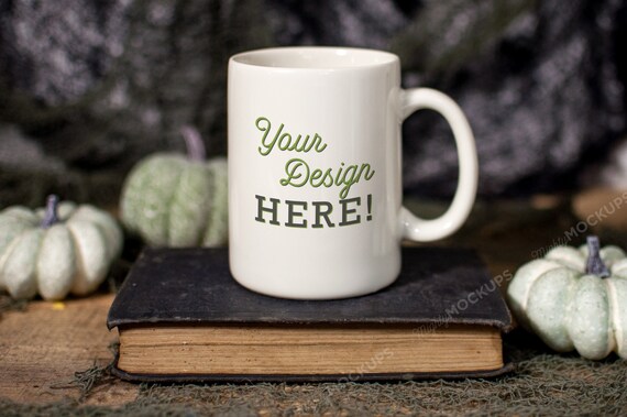 Pumpkin Mockup Halloween Mug Mockup Digital Download Etsy