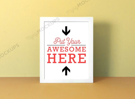 Download Pastel Yellow Frame Mockup Digital Mockup Vertical Frame Etsy PSD Mockup Templates