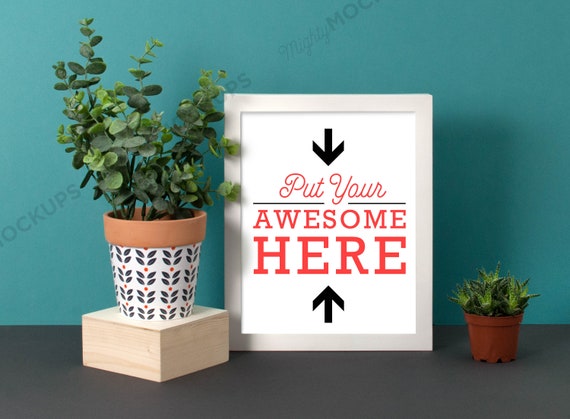 Colorful Frame Mockup Product Mockup Teal Mockup Digital Etsy