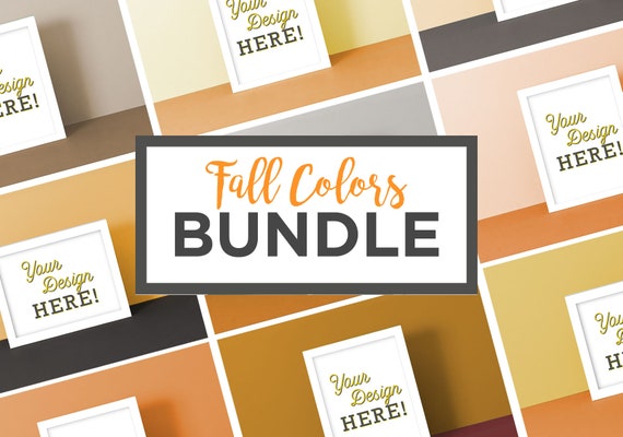 Fall Colors Frame Mockup Bundle Digital Mockup Frame Etsy