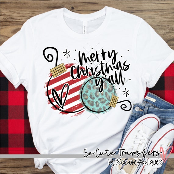 Merry Christmas Y'all STRIPES Screen Print Transfer, T-shirt Transfer, High  Heat --NOT a Digital File-- Screen Print, E-148 - Etsy