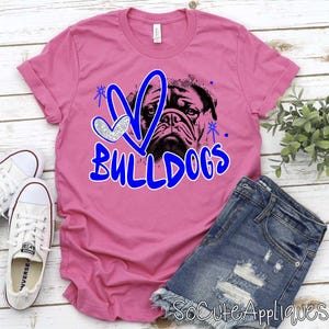 BULLDOGS Mascot transfer, you pick color DTF transfer, baseball mom, Back to school, football transfer, N0T a digital file, Ready to Press