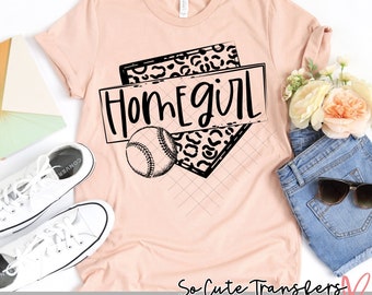 Homegirl Baseball Leopard DTF transfer
