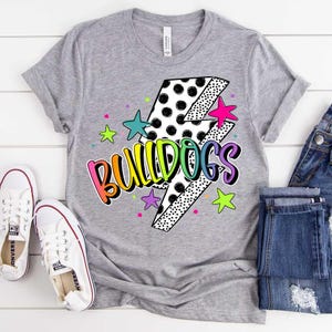 BULLDOGS back to school, t-shirt transfer, teacher transfer, Spirit wear transfer, mascot transfer, N0T a digital file, Ready to Press