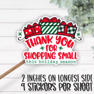 STICKERS Thank you for shopping small packages *Small Business Stickers* Thank you stickers, Waterproof vinyl sticker, ST-100