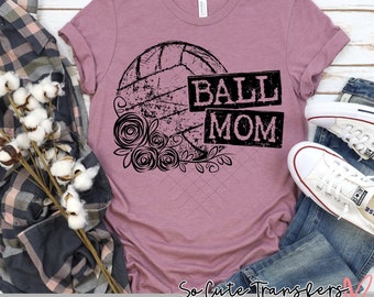 Ball Mom Volleyball Flower DTF transfer