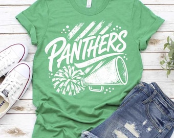 PANTHERS cheer school spirit DTF Transfer, Pick Your Color, Cheer, Football mom