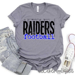 RAIDERS football transfer, you pick color DTF transfer, football mom, Back to school, football sister, N0T a digital file, Ready to Press
