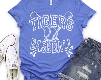 Tigers Baseball Mascot DTF Transfer, Ready to Press
