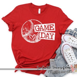 Game day SQUARES baseball/Softball screen print transfer, t-shirt transfer--NOT a digital file-- sports screen print J-16