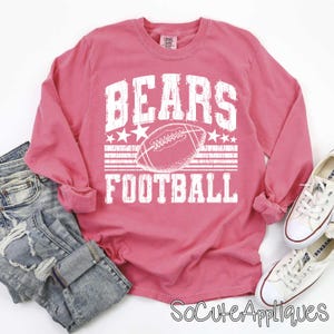 BEARS retro football transfer, you pick color DTF transfer, football mom, Back to school, football transfer, N0T a digital file