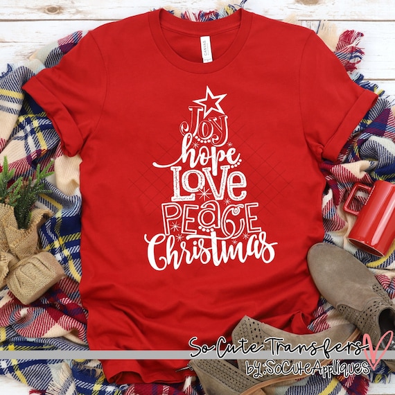Joy Hope Love Tree Screen Print Transfer Plastisol Ink | Etsy