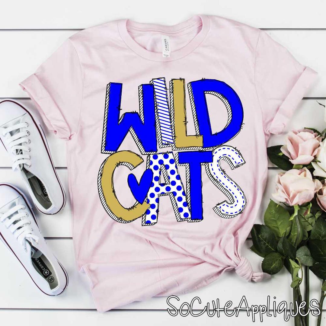 Wildcats Preppy Block DTF Transfer, Baseball Mom - Etsy